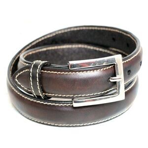 Calkini DARK BROWN GENUINE LEATHER 1 1/8"Wd DRESS CASUAL WOMEN'S BELT 28/S (R54